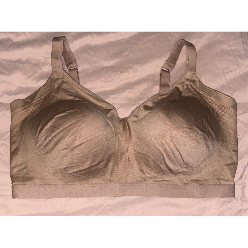 Warner's‎ Beige Plus Easy Does It Seamless Underarm Smoothing Wirefree Bra 2X